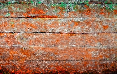 Image showing Very old rotten boards - background in style of a retro