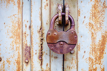 Image showing Big ancient padlock