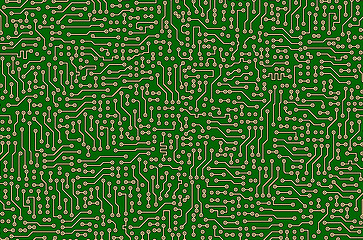 Image showing Circuit board green abstract texture