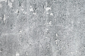 Image showing Gray wall are with dirty old weathered paint