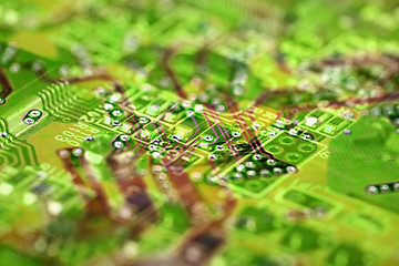 Image showing Abstract electronic circuit background