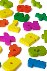 Image showing Color toy figures on white background