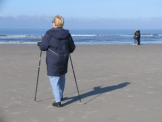 Image showing Cold day at the sea