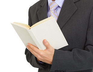 Image showing Book in hands of man