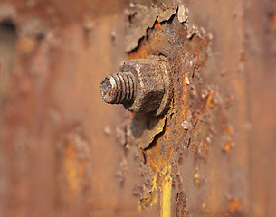 Image showing Metal nut rusted