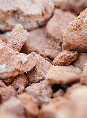 Image showing Dry potter's clay - lumps close up