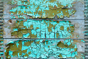 Image showing Board with peeling paint