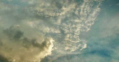 Image showing Evening sky with stratus clouds