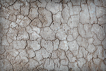 Image showing Rough cracked wall of ruined building