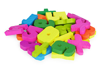 Image showing Color set of toys for training to mathematician