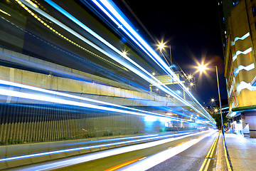 Image showing traffic in city at night