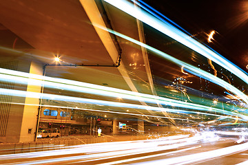 Image showing traffic in city at night