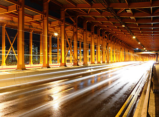 Image showing tunnel with car light