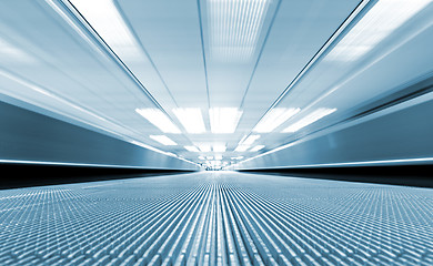 Image showing moving escalator