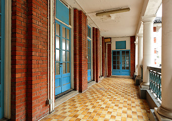 Image showing walkway in old building