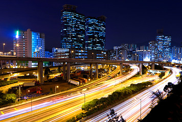 Image showing modern city at night