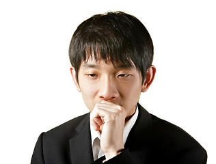 Image showing young businessman thinking