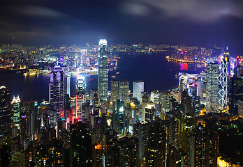 Image showing Hong Kong cityscape at night