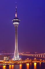 Image showing Macau city at night