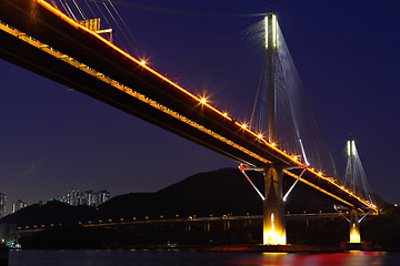 Image showing Ting Kau Bridge in Hong Kong