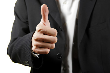 Image showing Business man showing thumb up