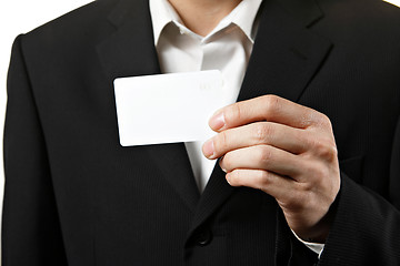 Image showing showing blank business card