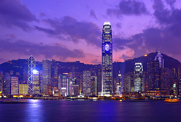 Image showing Hong Kong skyline at night