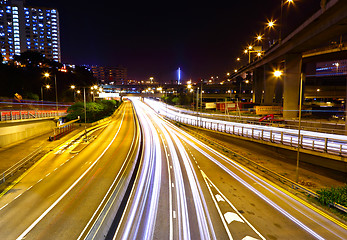 Image showing traffic at night