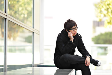 Image showing man talking on cellphone