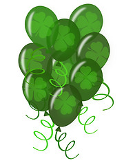Image showing Balloons with Confetti for St. Patricks Day  Party
