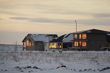 Image showing Sunset reflections