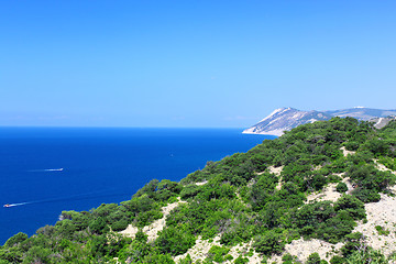 Image showing Mountains and sea