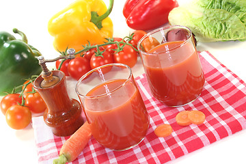 Image showing Vegetable juice