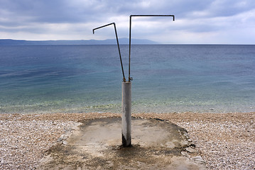 Image showing Beach with shower