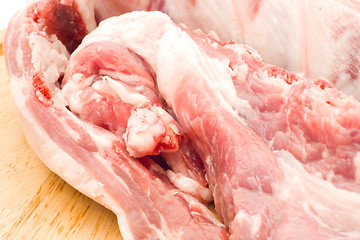 Image showing Close-up of Raw pork meat