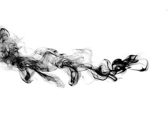 Image showing Magic fume abstract shape over white