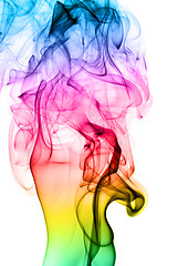 Image showing Bright colorful fume abstraction 