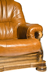 Image showing Luxury leather armchair isolated 