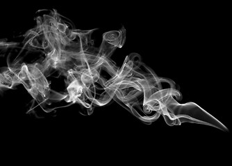 Image showing Magic abstract smoke over black