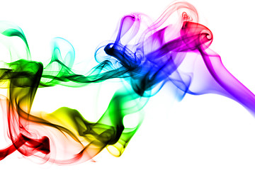 Image showing Abstraction. Colorful smoke pattern