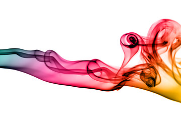 Image showing Colored abstract fume shapes