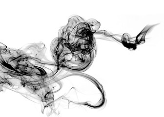 Image showing Beautiful Smoke abstract over white