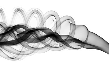Image showing Black Abstract fume waves