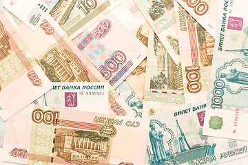 Image showing Money background - russian roubles