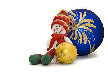 Image showing Christmas decoration toy with colorful New Year Balls