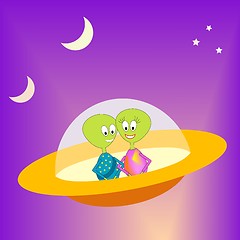 Image showing Alien sweethearts