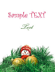 Image showing Christmas card - toy with colorful decoration Balls