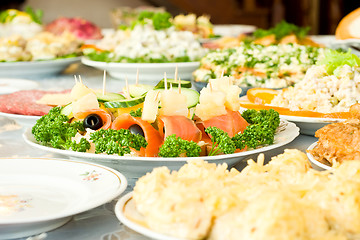 Image showing Canape, Banquet in the restaurant