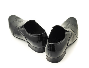 Image showing Black Men's leather shoes