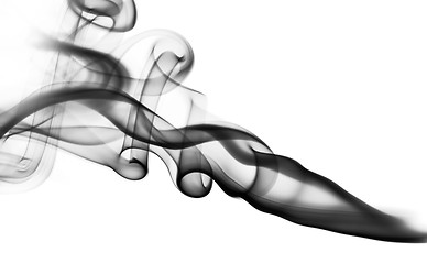 Image showing Black smoke shape over white 